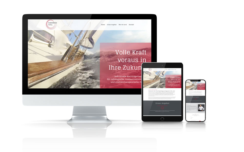 Mockup Strahlenmedizin Webseite